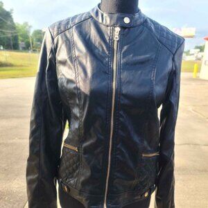 Cavalini Faux Leather Vegan Polyurethane Jacket Women Size Medium